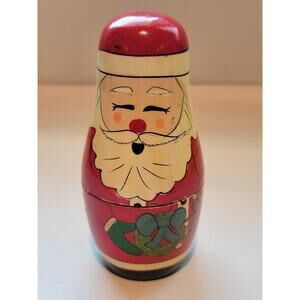 Vintage Santa Nesting Doll, Single, Red, 5" Home Decor